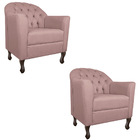 Kit 02 Poltronas Decorativa Julia Linho - Amarena Móveis - Ro