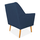 Kit 02 Poltronas Decorativa Julia Veludo Pés Palito Castanho