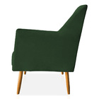 Kit 02 Poltronas Decorativa Julia Veludo Pés Palito Castanho