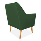 Kit 02 Poltronas Decorativa Julia Veludo Pés Palito Castanho