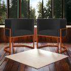 Kit 02 Poltronas Decorativa Luana Base Bronze Suede Cores  -