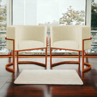 Kit 02 Poltronas Decorativa Luana Base Bronze Suede Cores  -