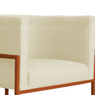 Kit 02 Poltronas Decorativa Luana Base Bronze Suede Cores  -