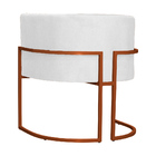 Kit 02 Poltronas Decorativa Luana Base Bronze Suede Cores  -