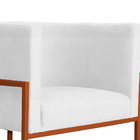 Kit 02 Poltronas Decorativa Luana Base Bronze Suede Cores  -