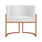 Kit 02 Poltronas Decorativa Luana Base Bronze Suede Cores  -