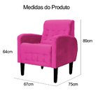 Kit 02 Poltronas Decorativa Luiza Para Escritório Veludo Core
