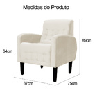 Kit 02 Poltronas Decorativa Luiza Para Escritório Veludo Core