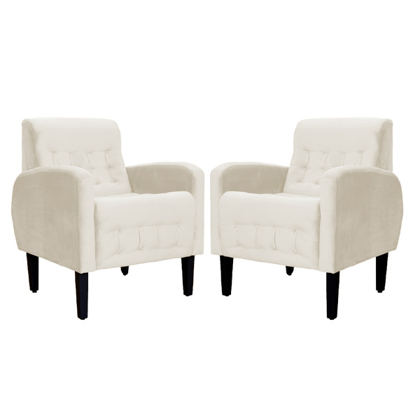 Kit 02 Poltronas Decorativa Luiza Para Escritório Veludo Core