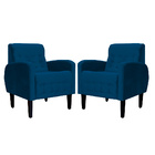 Kit 02 Poltronas Decorativa Luiza Para Escritório Veludo Core