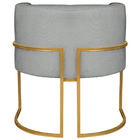 Kit 02 Poltronas Decorativa Luna Base De Ferro Dourado Bouclé