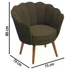 Kit 02 Poltronas Decorativa Madeira Amaryllis Veludo At Moveis