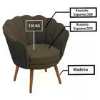 Kit 02 Poltronas Decorativa Madeira Amaryllis Veludo At Moveis