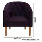 Kit 02 Poltronas Decorativa Madeira Dubai Veludo At Moveis