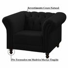 Kit 02 Poltronas Decorativa Maggiore Couro Preto Brilho - Gra