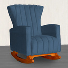 Kit 02 Poltronas Decorativa Melinda Pés Balanço Suede Cores -