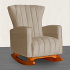 Kit 02 Poltronas Decorativa Melinda Pés Balanço Suede Cores -