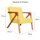 Kit 02 Poltronas Decorativa Monalisa Para Sala De Espera Sued