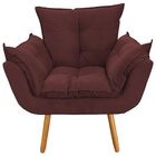 Kit 02 Poltronas Decorativa Opala Deluxe Suede Marsala