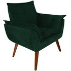 Kit 02 Poltronas Decorativa Opalla Suede Verde - Dominic Decor