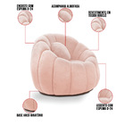 Kit 02 Poltronas Decorativa Orgânica Para Sala Cloud Bouclê E