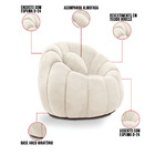 Kit 02 Poltronas Decorativa Orgânica Para Sala Cloud Bouclê E