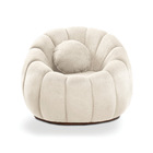 Kit 02 Poltronas Decorativa Orgânica Para Sala Cloud Bouclê E