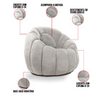 Kit 02 Poltronas Decorativa Orgânica Para Sala Cloud Bouclê E
