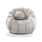 Kit 02 Poltronas Decorativa Orgânica Para Sala Cloud Bouclê E