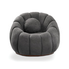 Kit 02 Poltronas Decorativa Orgânica Para Sala Cloud Bouclê E