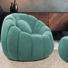 Kit 02 Poltronas Decorativa Orgânica Para Sala Cloud Bouclê E