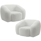 Kit 02 Poltronas Decorativa Orgânica Para Sala Living Emery M