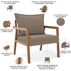 Kit 02 Poltronas Decorativa Para Sala De Estar Alícia L02 Bou