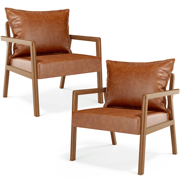 Kit 02 Poltronas Decorativa Para Sala De Estar Alícia L02 Cou