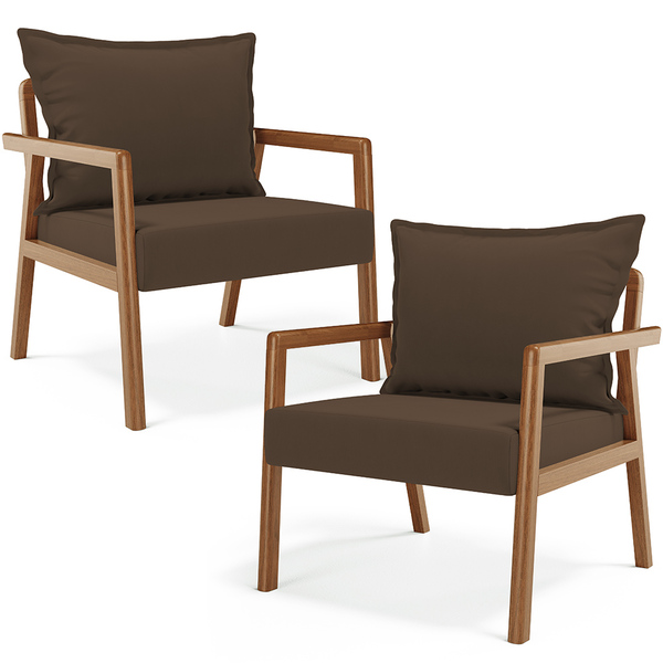 Kit 02 Poltronas Decorativa Para Sala De Estar Alícia L02 Sue