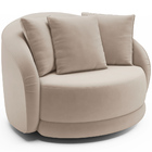 Kit 02 Poltronas Decorativa Para Sala De Estar Base Giratória