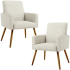 Kit 02 Poltronas Decorativa Para Sala De Estar Maria W01 Pés