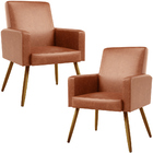 Kit 02 Poltronas Decorativa Para Sala De Estar Maria W01 Pés