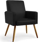 Kit 02 Poltronas Decorativa Para Sala De Estar Maria W01 Pés