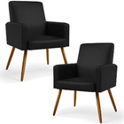 Kit 02 Poltronas Decorativa Para Sala De Estar Maria W01 Pés