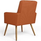 Kit 02 Poltronas Decorativa Para Sala De Estar Maria W01 Pés