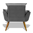 Kit 02 Poltronas Decorativa Para Sala De Estar Opala Suede -