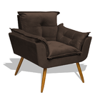 Kit 02 Poltronas Decorativa Para Sala De Estar Opala Suede -