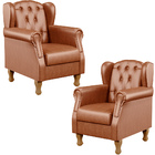 Kit 02 Poltronas Decorativa Para Sala De Estar Yara P02 Courí