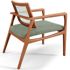 Kit 02 Poltronas Decorativa Para Sala Estar Madeira Tela Sint