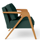 Kit 02 Poltronas Decorativa Para Sala Pietra Estrutura De Mad