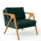 Kit 02 Poltronas Decorativa Para Sala Pietra Estrutura De Mad