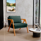 Kit 02 Poltronas Decorativa Para Sala Pietra Estrutura De Mad