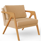 Kit 02 Poltronas Decorativa Para Sala Pietra Estrutura De Mad