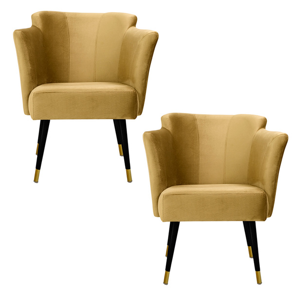 Kit 02 Poltronas Decorativa Pés Palito Duo New Bronze Sabrina